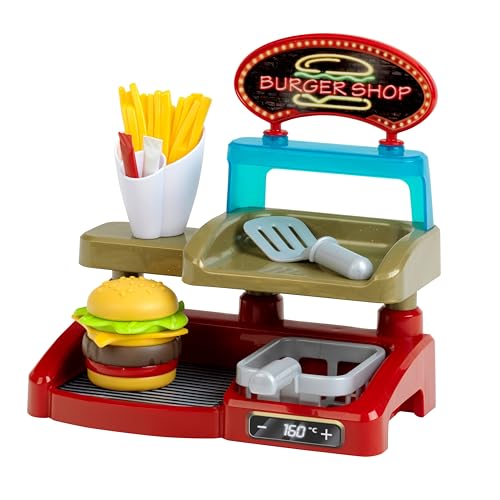 Theo Klein 7336 Burger Station Kreatives Spielset mit Burger, Pommes, Ketchup & Fritteusenkorb Spielzeug für Kinder ab 3 Jahren von Theo Klein
