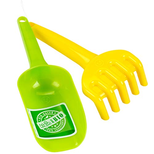 Theo Klein 7638 KLEIN goes Bio Set Mehlschaufel und Sandrechen | Buntes Sandkasten-Set aus Biokunststoff | Mit Schaufel und Rechen | Maße: 24,5 cm x 8,7 cm x 5,6 cm | Spielzeug für Kinder ab 1 Jahr Theo Klein 7638 KLEIN goes Bio Set Mehlschaufel und Sandrechen | Buntes Sandkasten-Set aus Biokunststoff | Mit Schaufel und Rechen | Maße: 24,5 cm x 8,7 cm x 5,6 cm | Spielzeug für Kinder ab 1 Jahr von Theo Klein