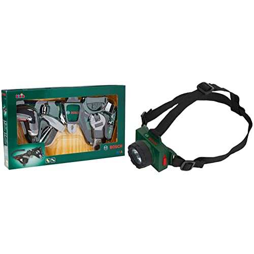 Theo Klein 8493 Bosch Werkzeuggürtel | Spielzeug für Kinder ab 3 Jahren & 8758 Bosch Kopflampe mit verstellbarem Kopfband I Batteriebetrieben I Stirnpad für Kinder ab 3 Jahren Theo Klein 8493 Bosch Werkzeuggürtel | Spielzeug für Kinder ab 3 Jahren & 8758 Bosch Kopflampe mit verstellbarem Kopfband I Batteriebetrieben I Stirnpad für Kinder ab 3 Jahren von Theo Klein