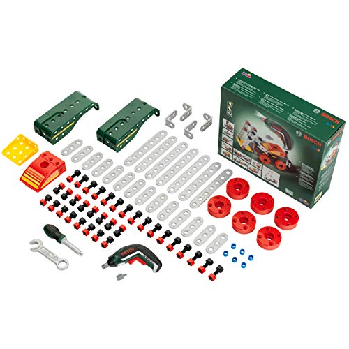 Theo Klein 8497 Multi-Tech Konstruktionsset mit Bosch Ixolino I 107 BAU-Teile I Batteriebetriebener Ixolino mit Licht und Sound Spielzeug für Kinder ab 3 Jahren ,27 x 9,5 x 32 cm von Klein