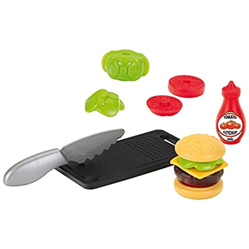 Klein Theo 9111 Hamburger Set mit Schneidbrett, Spiel von Klein