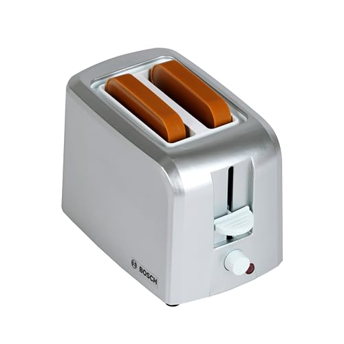 Theo Klein 9210 Bosch Toaster mit mechanischer Toastfunktion I Inklusive 2 Scheiben Spielzeugtoast I Maße: 15 cm x 12 cm x 10,5 cm I Spielzeug für Kinder ab 3 Jahren von Theo Klein