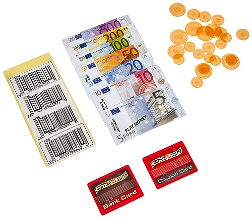 Klein Theo Zubehörset für Scannerkassen I inkl. Spielgeld, Bankkarte und EAN-Codes I Spielzeug für Kinder ab 3 Jahren von Klein