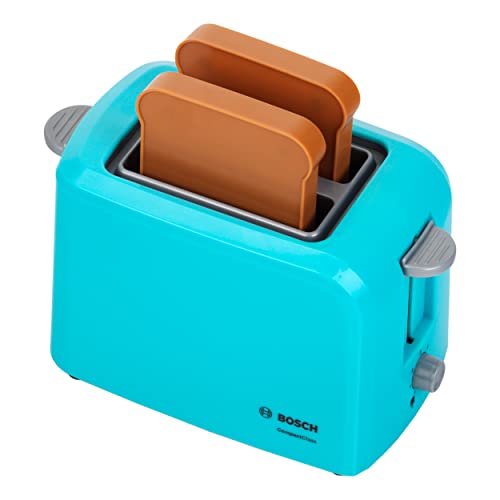 Klein Theo Bosch Toaster mit mechanischer Toastfunktion I Inklusive 2 Scheiben Spielzeugtoast I Maße: 15 cm x 12 cm x 10,5 cm I Spielzeug für Kinder ab 3 Jahren von Klein