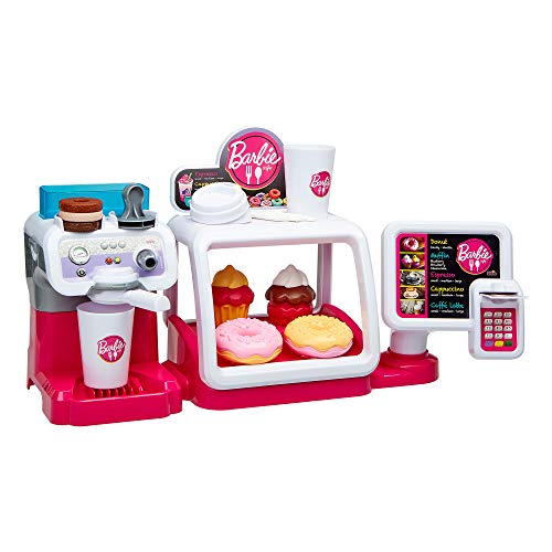 Theo Klein 9526 Barbie Coffee Shop I Espresso-Bar mit Wasserdurchlauffunktion und Touchdisplay I Inkl. Zubehör I Spielzeug für Kinder ab 3 Jahren von Klein