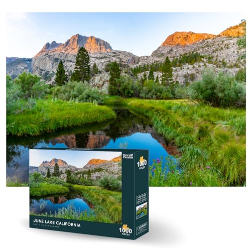 Theo's Puzzles June Lake California 1000 Teile Puzzle für Erwachsene - Atemberaubendes malerisches Foto verwandelt sich in fesselnde Puzzles für Erwachsene 1000 Teile - Ideale Freizeitaktivität von Theo's Puzzles