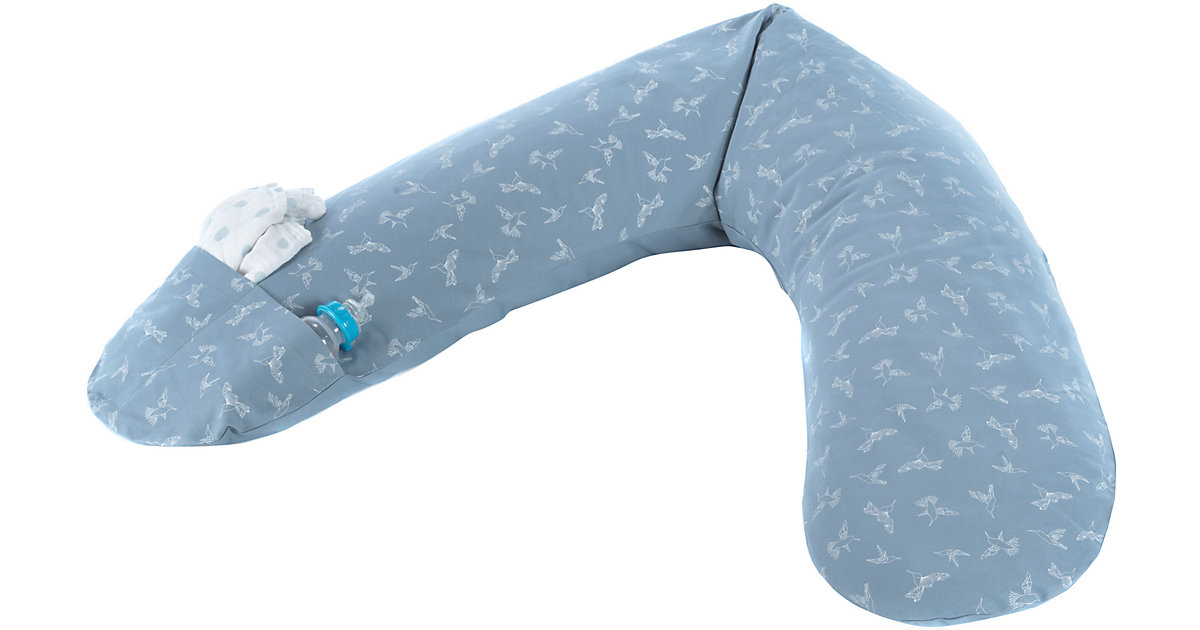 Bezug Stillkissen Original 190 cm, Kolibris mit Kangoroo Style Pockets blau Modell 2 Kinder Bezug Stillkissen Original 190 cm, Kolibris mit Kangoroo Style Pockets blau Modell 2 Kinder von Theraline