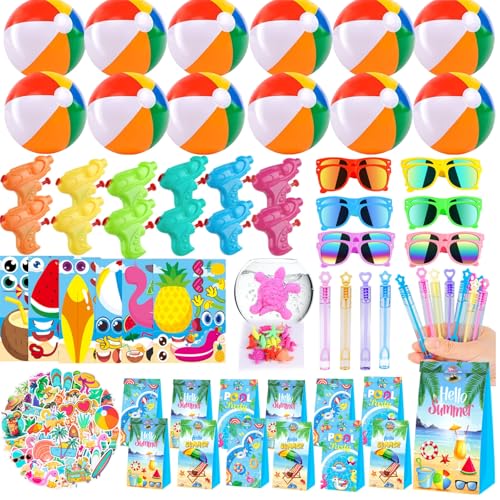 Thesixowls Pool-Strand-Partygeschenke für Kinder, 12 Stück, Strandbälle, Sonnenbrille, Blasenstäbe – Sommer-Geburtstag, Goodie-Bag-Füller, Geschenk zum Jahresende für Studenten Thesixowls Pool-Strand-Partygeschenke für Kinder, 12 Stück, Strandbälle, Sonnenbrille, Blasenstäbe – Sommer-Geburtstag, Goodie-Bag-Füller, Geschenk zum Jahresende für Studenten von Thesixowls