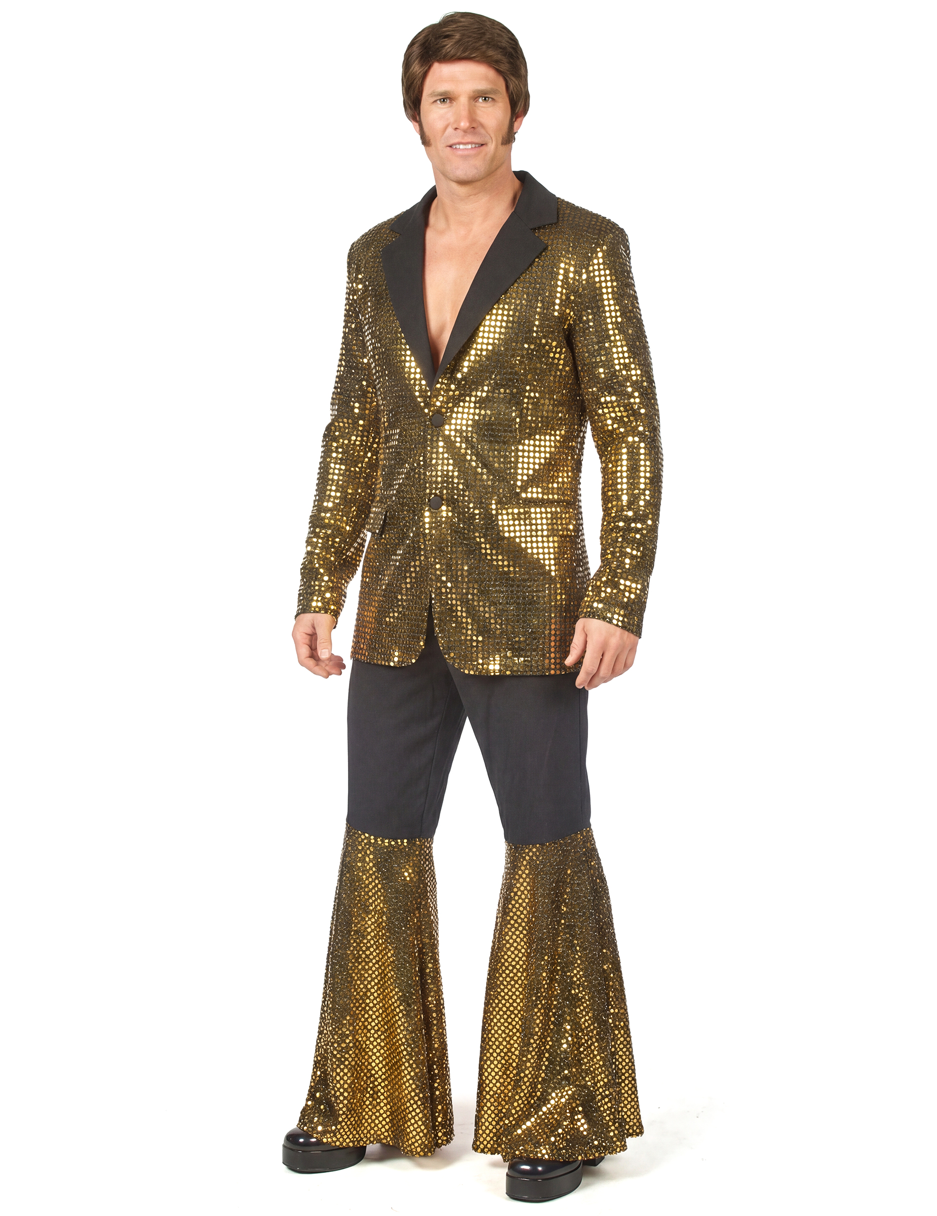 Hochwertiges Disco Kostüm für Herren gold von Thetru B.V.