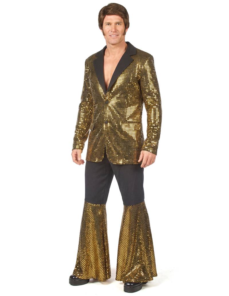Hochwertiges Disco Kostüm für Herren gold von Thetru B.V.