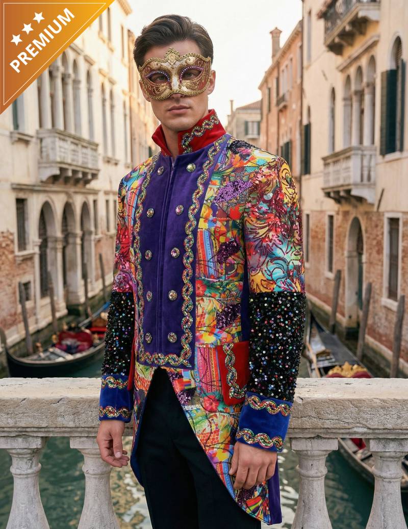 Karnavalsjacke Herren Fiesta Carnavale mehrfarbig von Thetru B.V.