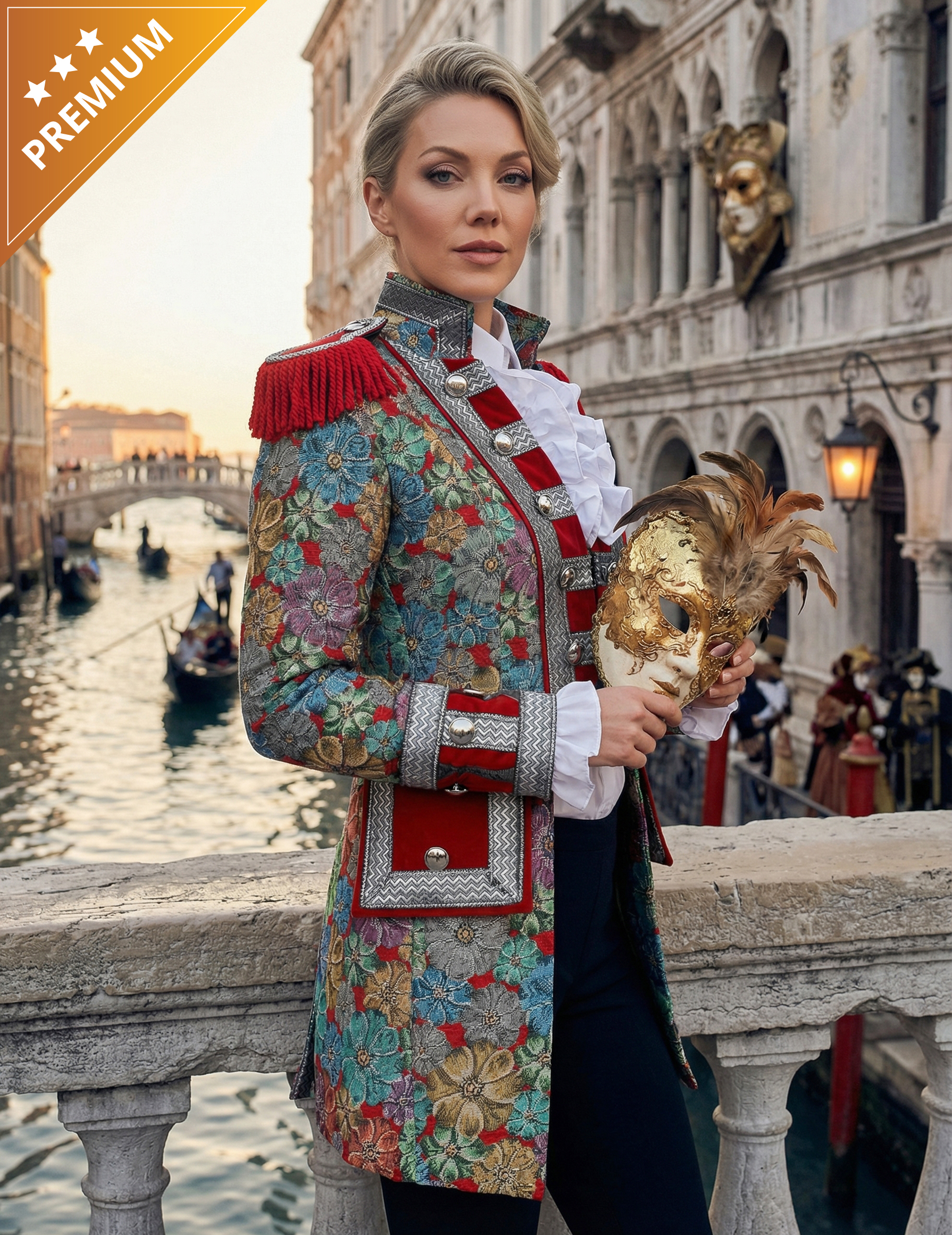 Karnevalsjacke Damen Floral Premium von Thetru B.V.