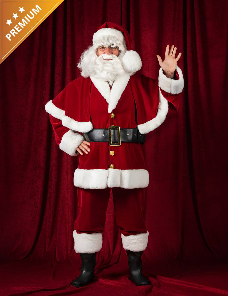 Luxus Weihnachtsmann Kostüm mit Cape Premium Santa Verkleidung für Erwachsene Luxus Weihnachtsmann Kostüm mit Cape Premium Santa Verkleidung für Erwachsene von Thetru B.V.