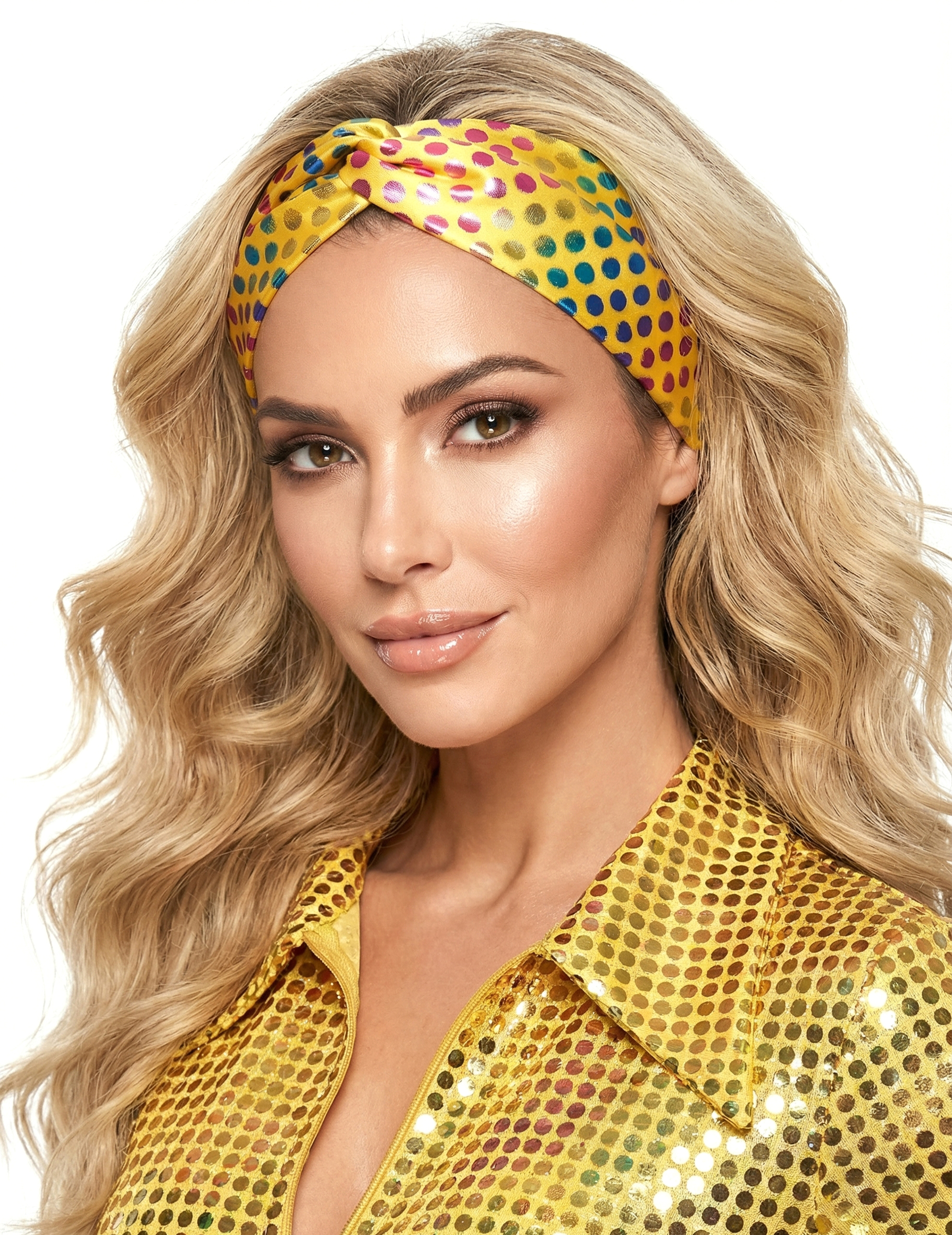 Stirnband Disco Gelb für Erwachsene von Thetru B.V.