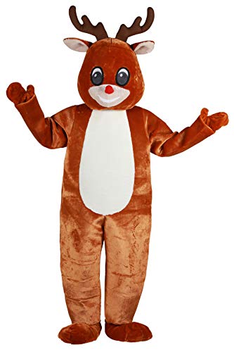Thetru - 3447 Professionelles Maskottchen Elch Rentier Kostüm Deluxe Kopf Anzug Handschuhe und Schuhe von Thetru
