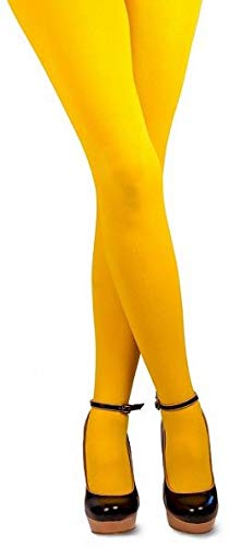 Thetru Damen Strumpfhose Blickdicht, gelb - Top-Qualität für Karneval, Fasching, Garde (XXL) von Thetru