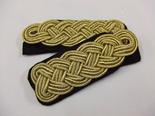 Thetru Kostüm Zubehör Uniform Epauletten Karneval Fasching schwarz-Gold Thetru Kostüm Zubehör Uniform Epauletten Karneval Fasching schwarz-Gold von Thetru