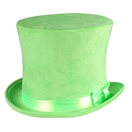 Thetru Kostüm Zubehör Zylinder Hut neon grün Karneval Fasching Gr. 57/58 von Thetru