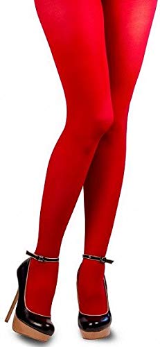 Thetru Strumpfhose für Damen, Blickdicht, Farbe: rot - für Karneval, Fasching, Halloween, Party (S/M) von Thetru
