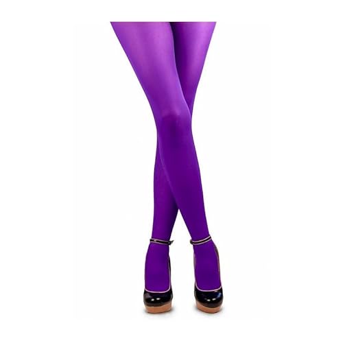 Thetru Strumpfhose für Damen, Damenstrumpfhose lila, Blickdicht. Top Qualität für Karneval, Fasching, Mode (L/XL) von Thetru