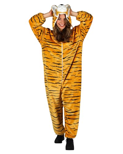 Tiger Erwachsenenkostüm - Orange | Overall Tierkostüm Zoo Safari XL/XXL von Thetru