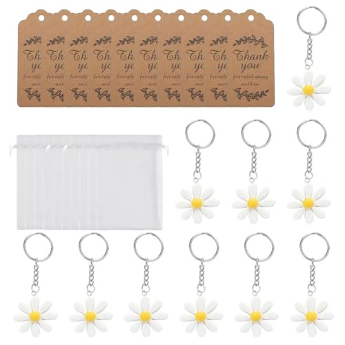 30 Stück Gänseblümchen-Anhänger mit Dankeskarten für Geburtstage, Feste, Geschenkzubehör, stilvolle Sammlerstück-Schlüsselanhänger 30 Stück Gänseblümchen-Anhänger mit Dankeskarten für Geburtstage, Feste, Geschenkzubehör, stilvolle Sammlerstück-Schlüsselanhänger von Thewasc