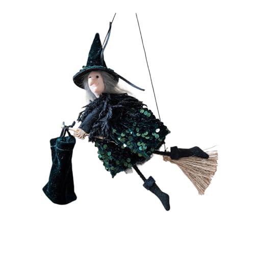Thewasc Benutzerfreundliches Flanell-Hexenhut und Besen-Dekor-Set für Halloween-Partys in grünem Halloween, Eigentumsset, Hexenhut und Besen, Deko-Bündel Thewasc Benutzerfreundliches Flanell-Hexenhut und Besen-Dekor-Set für Halloween-Partys in grünem Halloween, Eigentumsset, Hexenhut und Besen, Deko-Bündel von Thewasc