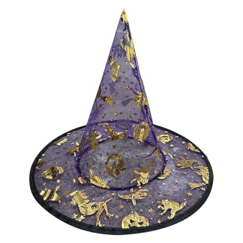 Thewasc Halloween-Hexenhut, 33 cm hoch, verstellbar, Zauberer-Kostüm, Zubehör für Damen, Herren, Kinder, Cosplay, 5 Stück Thewasc Halloween-Hexenhut, 33 cm hoch, verstellbar, Zauberer-Kostüm, Zubehör für Damen, Herren, Kinder, Cosplay, 5 Stück von Thewasc