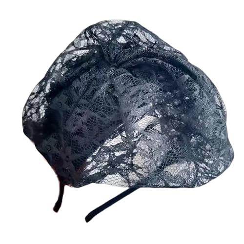 Thewasc Modischer Fascinator für Damen, Spitzen-Designs, Cosplay, Kopfbedeckung, modisches Kostüm, Haar-Accessoire für Halloween-Party, elegante Partykleidung von Thewasc