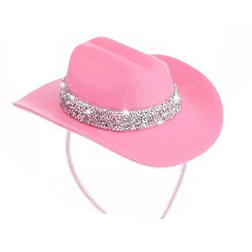 Thewasc Schimmerndes Miniatur-Hut-Set für Cosplay-Kostüme, Western-Cosplay, Cowgirl-Zubehör, Haarstyling Thewasc Schimmerndes Miniatur-Hut-Set für Cosplay-Kostüme, Western-Cosplay, Cowgirl-Zubehör, Haarstyling von Thewasc
