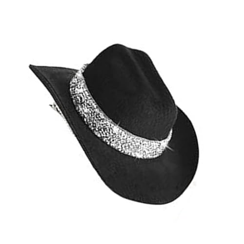 Thewasc Schimmerndes Miniatur-Hut-Set für Cosplay-Kostüme, Western-Cosplay, Cowgirl-Zubehör, Haarstyling Thewasc Schimmerndes Miniatur-Hut-Set für Cosplay-Kostüme, Western-Cosplay, Cowgirl-Zubehör, Haarstyling von Thewasc