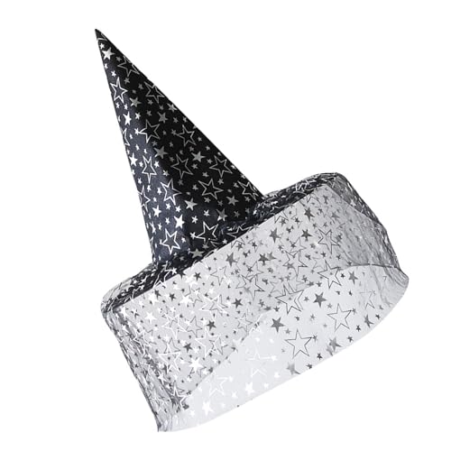 Thewasc Schleier Spitze Hexenhut Halloween Kostüm Zubehör für Halloween Party Schleier Kopfbedeckung für Maskerade Cosplay Thewasc Schleier Spitze Hexenhut Halloween Kostüm Zubehör für Halloween Party Schleier Kopfbedeckung für Maskerade Cosplay von Thewasc