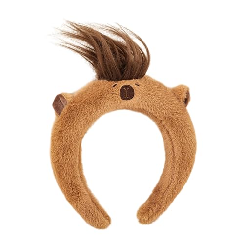 Thewasc Stilvolle Anime-Capybaras-Haarreif, auffälliger Kopfschmuck, Kopfbedeckung für Bühne, Halloween, Cosplay, Rollenspiele von Thewasc