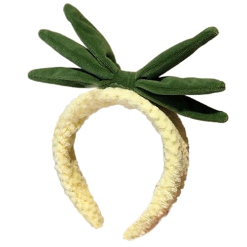 Thewasc Stilvoller Haarreif mit Frucht-Ananas, auffälliger Kopfschmuck, grüner Kopfschmuck für Halloween, Cosplay, Rollenspaß-Kopfbedeckung von Thewasc