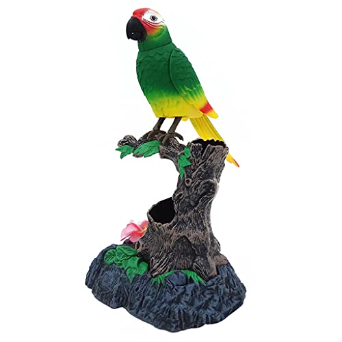 Thewasc Viele Types Realistische Gesangsvogel Mit Batterienbatterie Und Schall Zwitscherne Birds Büro Home Dekoration Sprechen Papageien Spielzeugvogel Käfig von Thewasc