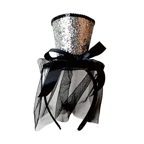 Thewasc Zylinder-Dekor, Karneval, Haarschmuck, Damen, Studenten, Live-Übertragung, Haarband, Pailletten, Stirnbänder, bunte Haarreifen von Thewasc