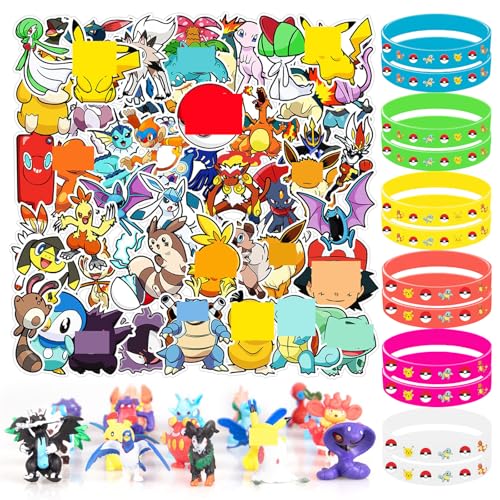 Thingehoy Mitgebsel Kindergeburtstag Set, Party Mitgebsel Kinder, 50 Stück Aufkleber, 24 Stück Mini Figuren, 12 Stück Silikon Armband, Spielzeug Geschenk Thingehoy Mitgebsel Kindergeburtstag Set, Party Mitgebsel Kinder, 50 Stück Aufkleber, 24 Stück Mini Figuren, 12 Stück Silikon Armband, Spielzeug Geschenk von Thingehoy