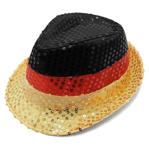 Think Jeck! Pailletten Hut EM & WM Trilby Glitzer Damen & Herren Deutschland Fanartikel Think Jeck! Pailletten Hut EM & WM Trilby Glitzer Damen & Herren Deutschland Fanartikel von Think Jeck!