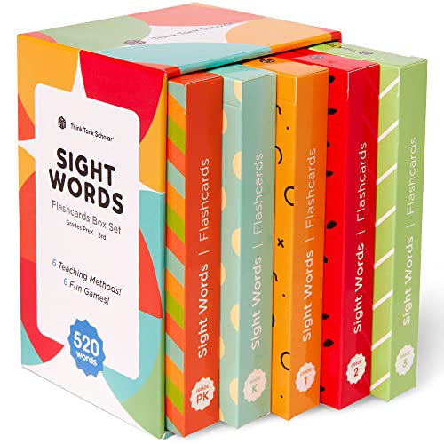 Think Tank Scholar 500+ Sight Words Flash Cards Bundle kit (Vorschule, Kindergarten, 1., 2. und 3. klasse) von Think Tank Scholar
