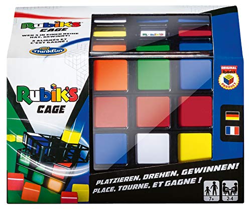 ThinkFun Rubik's Cage, Original Rubik's Familienspiel, Tic Tac Toe im 3D Format, Strategiespiel für Erwachsene und Kinder ab 7 Jahren, Spiel für 2 bis 4 Personen von ThinkFun