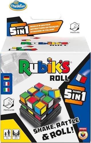 ThinkFun - 76458 - Rubik's Roll - Die Rubik's Spielesammlung für Jungen und Mädchen ab 8 Jahren in praktischer Mitnahmebox. Ein tolles Geschenk für alle Fans des original Rubik's Cube. von ThinkFun