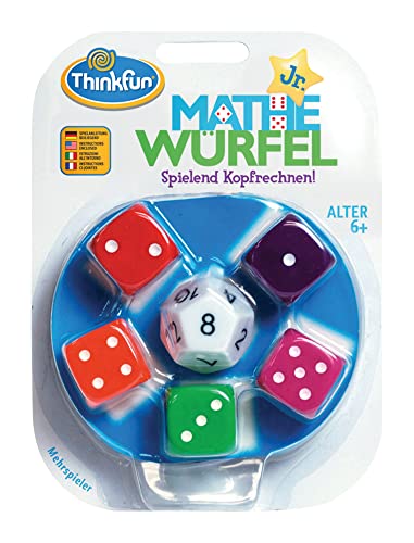 ThinkFun - 76316 - Mathe Würfel Junior - Grundrechenarten spielerisch Vertiefen, lernen ohne es zu merken. Ein Würfelspiel für Kinder ab 6 Jahren von ThinkFun