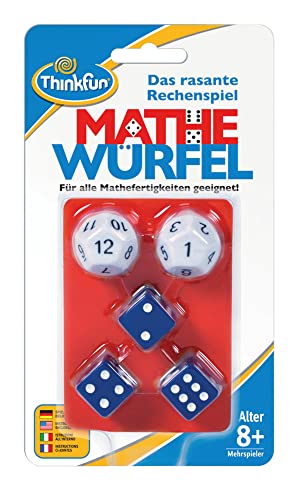 ThinkFun - 76317 Mathe Würfel - Spielerisch die Mathenote verbessern. Alle Rechenarten sind erlaubt, aber nicht Pflicht. Mit pratkischem Mitnahmebeutel. von ThinkFun