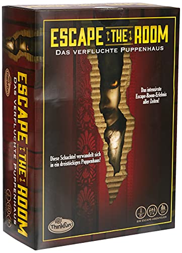 ThinkFun - 76371 - Escape the Room - Das verfluchte Puppenhaus, die Exit-Erfahrung für zuhause! Das Party-Event, nicht unbedingt für die jüngsten Familienmitglieder, leichter Gruselfaktor inklusive! von ThinkFun