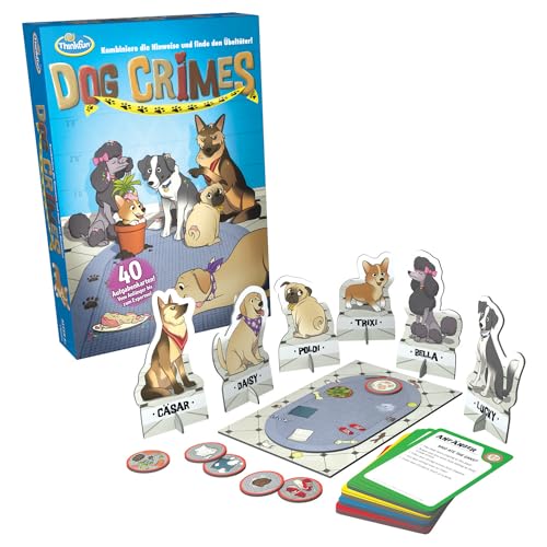 ThinkFun - 76413 - Dog Crimes - Kombiniere die Hinweise und finde den Übeltäter! Deduktionsspiel für Fellnasenfreunde von ThinkFun