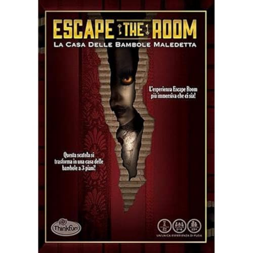 ThinkFun – Escape The Room: Das verfluchte Puppenhaus – Brettspiel für Erwachsene, 1-4 Spieler, ab 13 Jahren von ThinkFun
