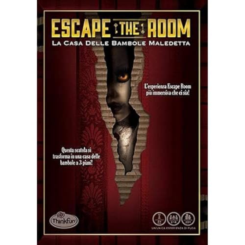 ThinkFun – 76420 – Escape The Room – Das Haus der Maledischen Puppen – Gesellschaftsspiel – 1-4 Spieler – Empfohlenes Alter 13 Jahre von Think Fun