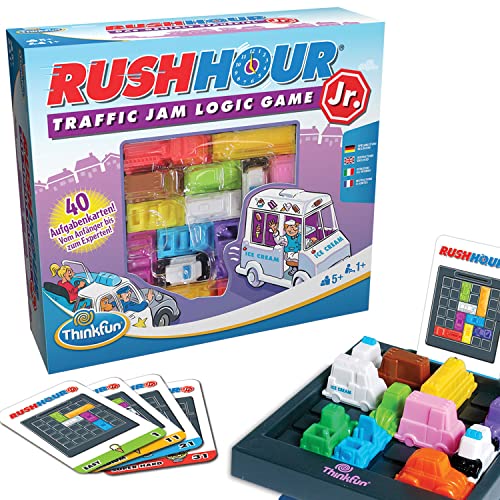 ThinkFun 76442 - Rush Hour Junior - Das bekannte Logikspiel für jüngere Kinder ab 5 Jahren. Das Stauspiel für Jungen und Mädchen. von ThinkFun