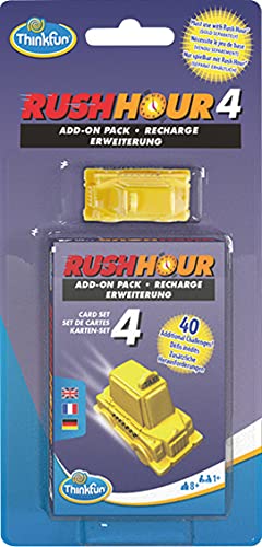 ThinkFun - 76453 - Rush Hour 4 Erweiterungsset. Eine Ergänzung zum original Rush Hour mit 40 neuen Herausforderungen für Kinder und Erwachsene ab 8 Jahren von ThinkFun