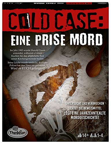 ThinkFun - 76465 - Cold Case: Eine Prise Mord. Der zweite Cold Case Krimi im eigenen Heim. Wer findet den Mörder? Ein Rätsel-Spiel für Einen oder in der Gruppe ab 14 Jahren von ThinkFun